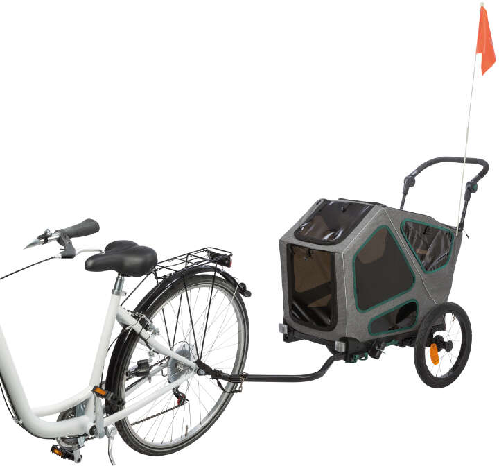 TRIXIE Fahrradanhänger mit Rampe